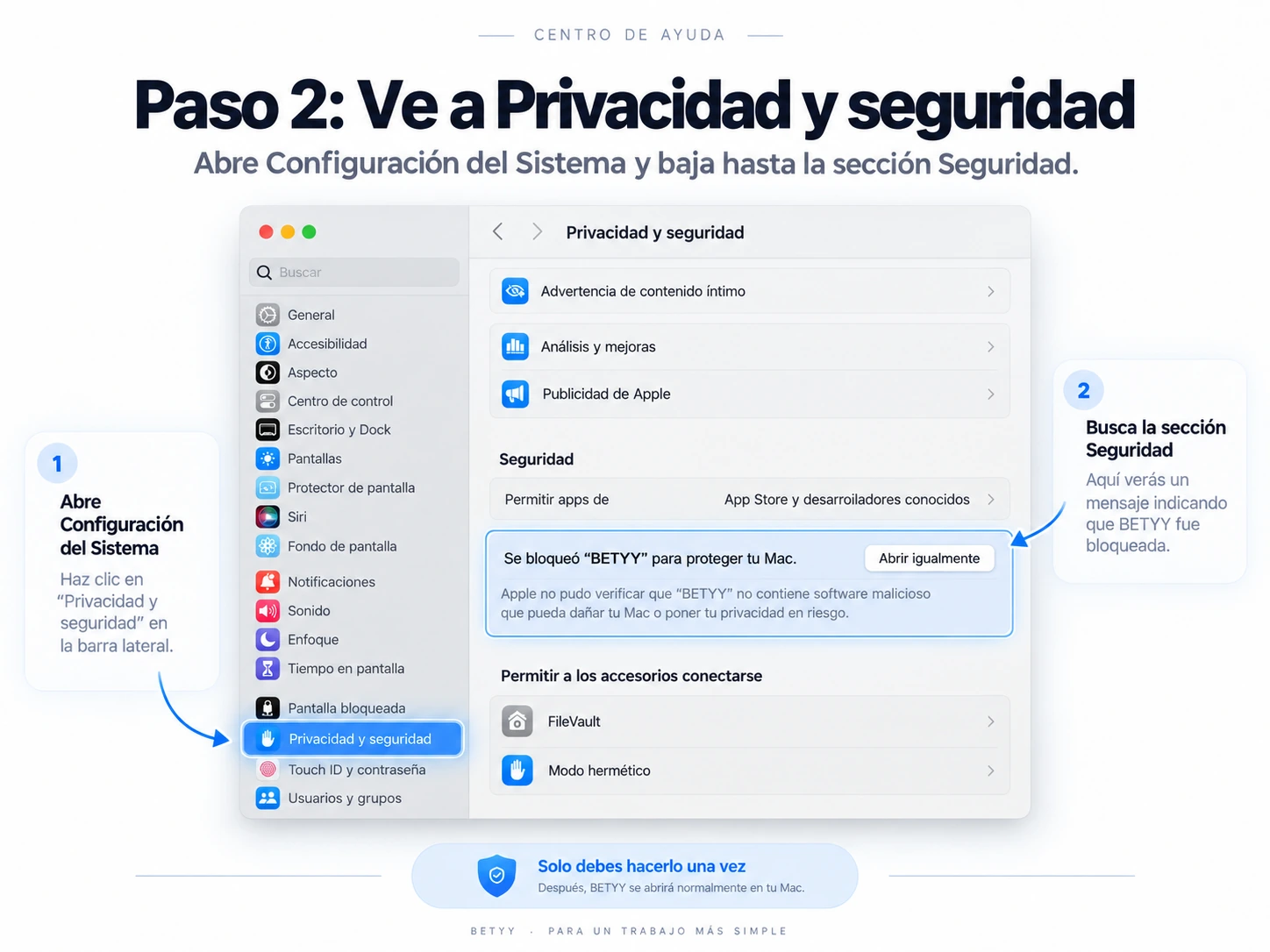Privacidad y seguridad con el aviso de bloqueo de Betyy